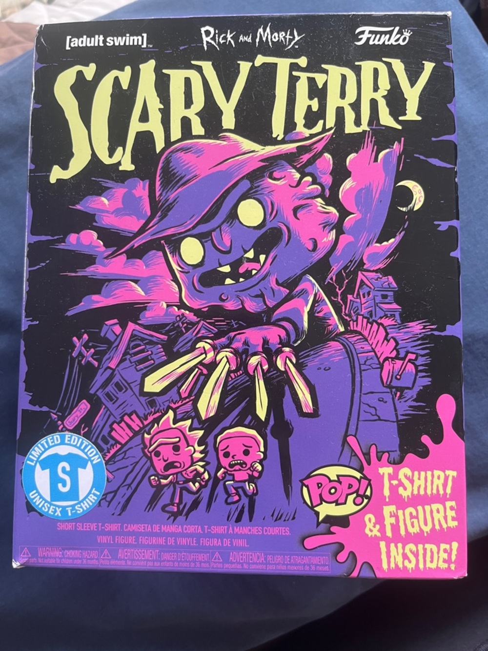 NWT Rick & Morty Funko Scary Terry Pop! Box – w/small tshirt